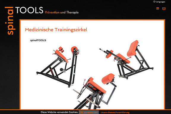 Screenshot des Webauftrittes von Sportgerätehersteller Jens Dutschke aus Ebersbach-Neugersdorf